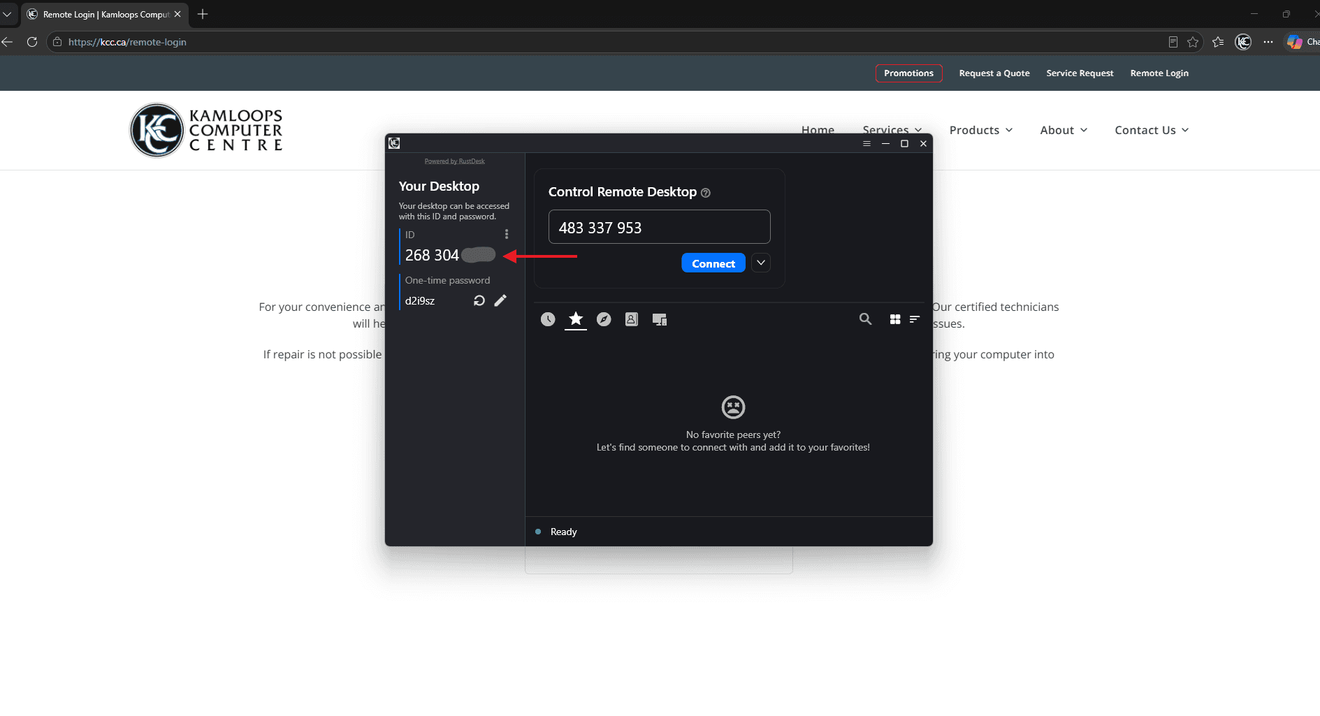 Google Chrome, step 5: Share your connection details