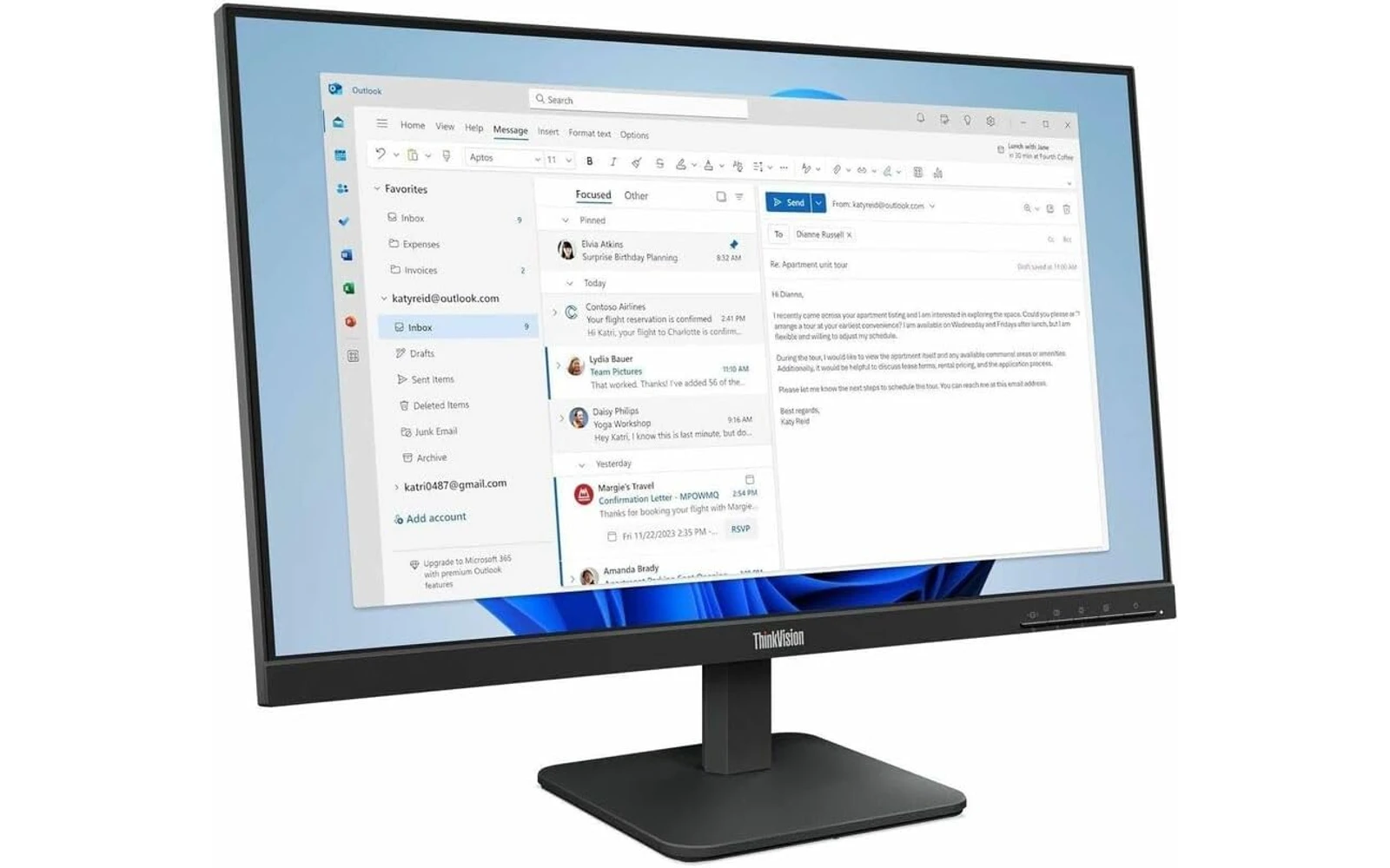 Lenovo ThinkVision S24-4e 24" Class Full HD LED Monitor